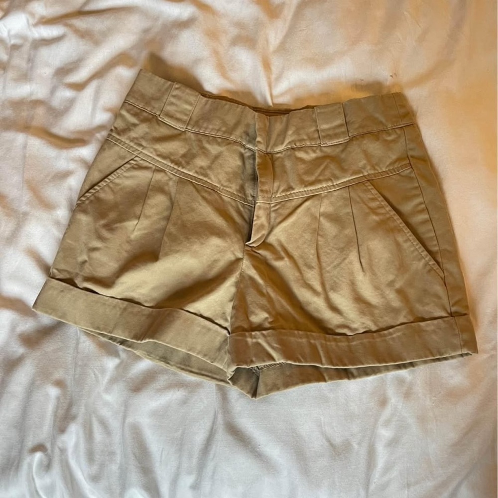Mango Tan Cargo Shorts Durable Cotton Twill